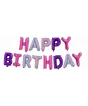 Фолиеви балони - Букви HAPPY BIRTHDAY розов цвят Фолиеви балони - Букви HAPPY BIRTHDAY розов цвят