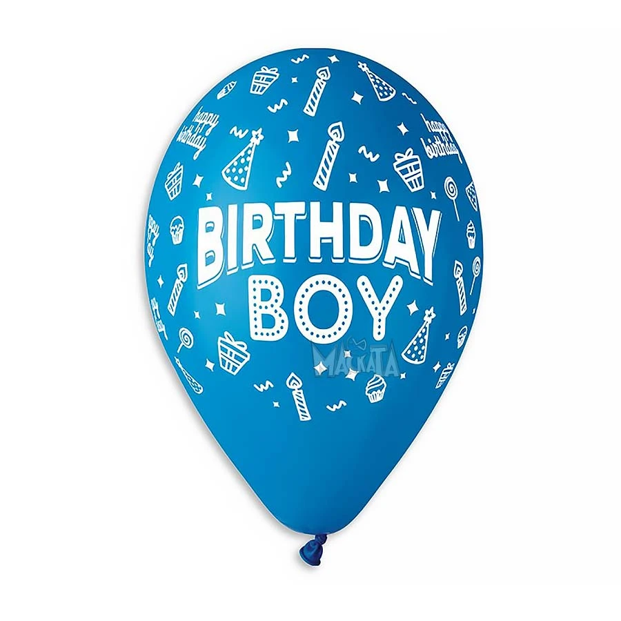 Балони с щампа - Birthday Boy 5бр
