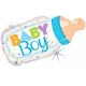 Фолиев балон шише с биберона и надпис Baby boy