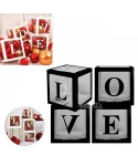 Комплект кутии за балони - Love в черен цвят
