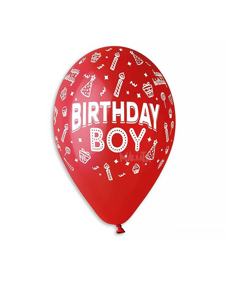 Балони с щампа - Birthday Boy 5бр