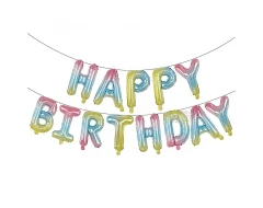 Фолиеви балони - Многоцветни букви HAPPY BIRTHDAY