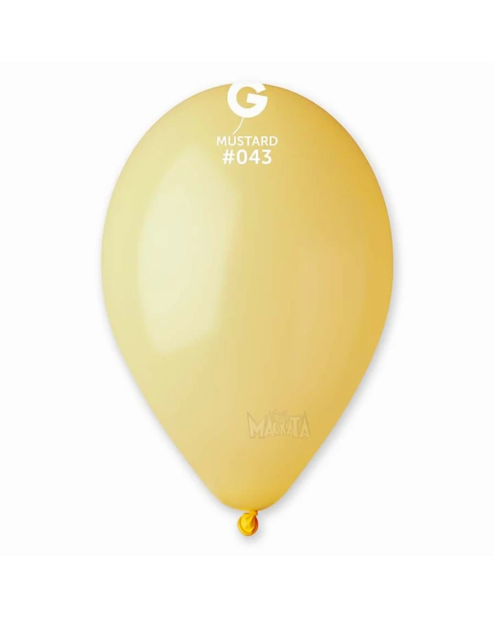 Пастелни балони в цвят горчица G110 - 5бр