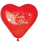 Балони сърца с надпис - I Love You - 5бр Балони сърца с надпис - I Love You - 5бр