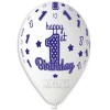 Балони за бебе момче с щампа - Happy 1-st birthday 5бр