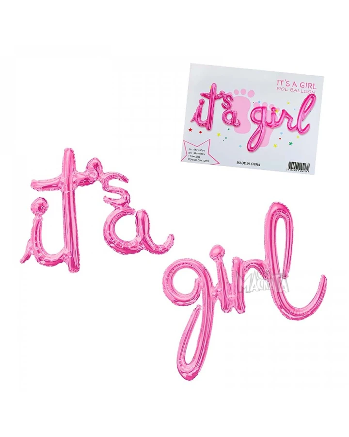 Фолиев балон - Надпис It`s a girl