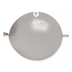 Балони Linkoloon металик в цвят сребро GL13 33см - 5бр