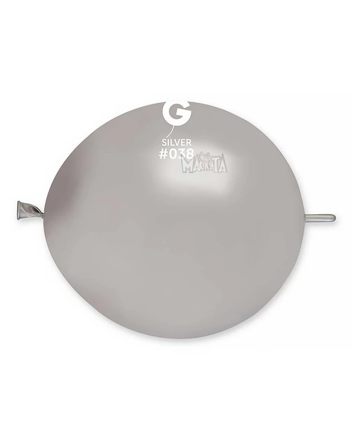 Балони Linkoloon металик в цвят сребро GL13 33см - 5бр
