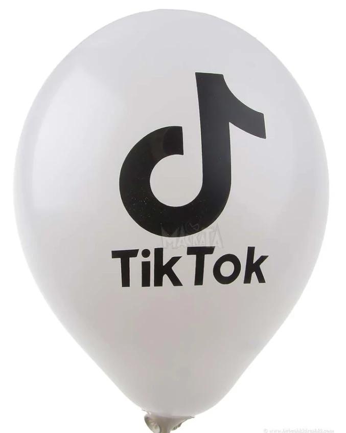 Балони с щампа - Tik Tok 5бр