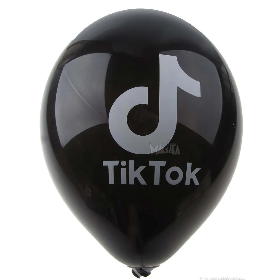 Балони с щампа - Tik Tok 5бр