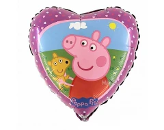 Фолиев балон сърце - Peppa Pig