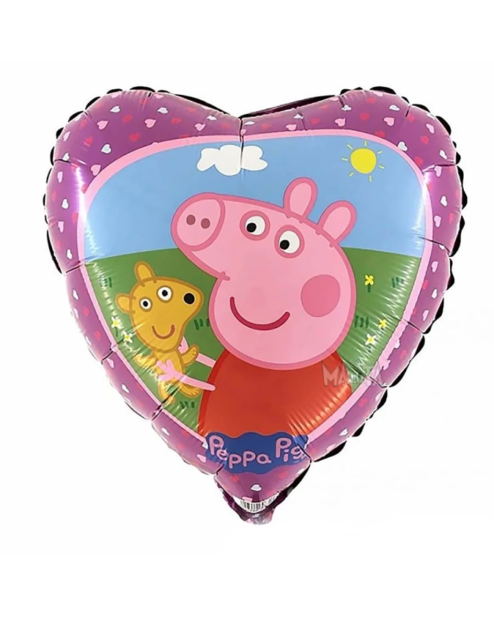 Фолиев балон сърце - Peppa Pig