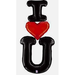 Фолиев балон надпис - I LOVE YOU
