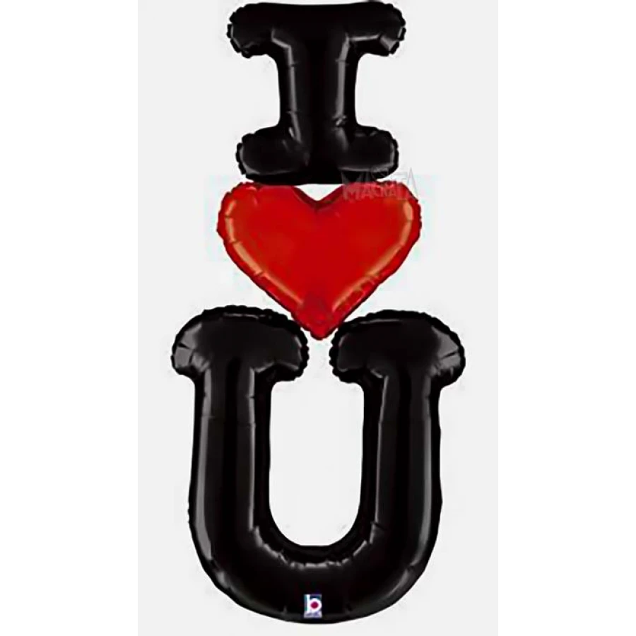 Фолиев балон надпис - I LOVE YOU