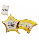 Фолиев балон звезда Happy Birtday 53943 Фолиев балон звезда Happy Birtday 53943
