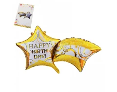 Фолиев балон звезда Happy Birtday 53943