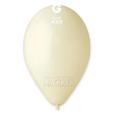 Пастелни балони в цвят слонова кост G110 - 5бр