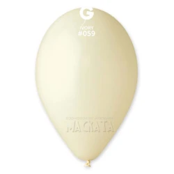 Пастелни балони в цвят слонова кост G110 - 5бр