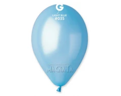 Балони металик в светлосин цвят GM110 5бр