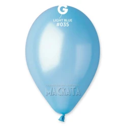 Балони металик в светлосин цвят GM110 5бр