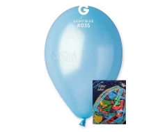 Пакет балони металик в светлосин цвят GM110 100бр