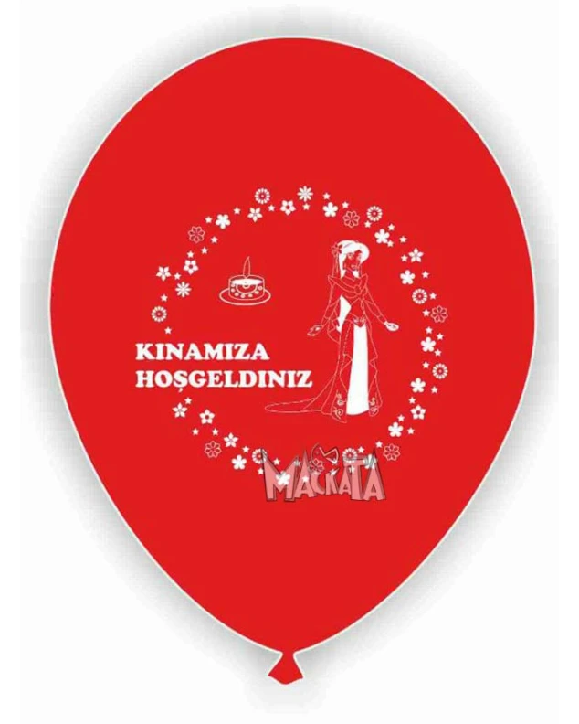 Балони с щампа за Къна Геджеси - Kinamiza Hoşgeldiniz 5бр