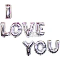 Фолиеви балони - Букви I Love You в сребрист цвят