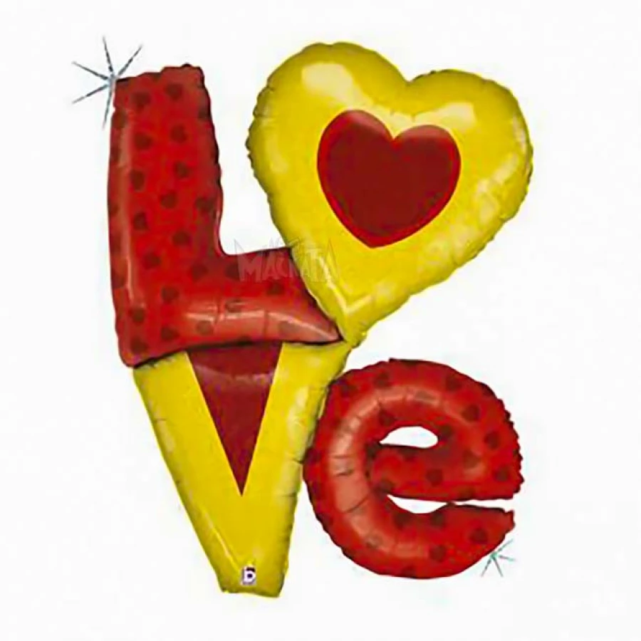 Фолиев балон надпис - LOVE