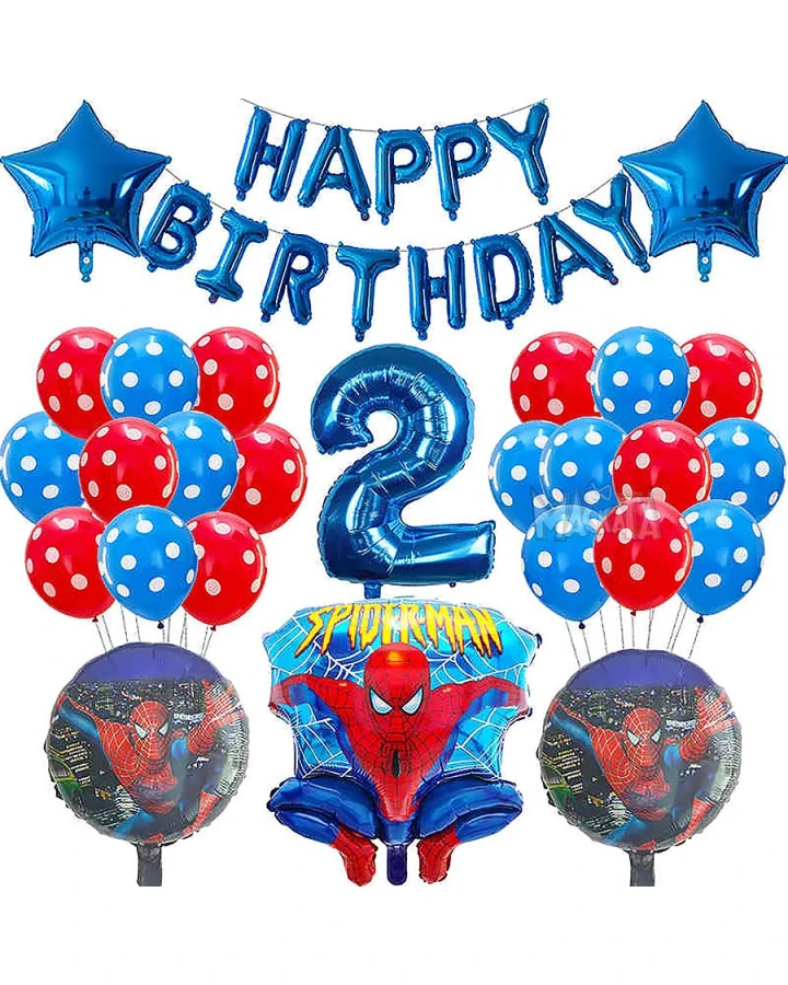 Парти сет от балони Спайдърмен Happy Birthday - 39бр