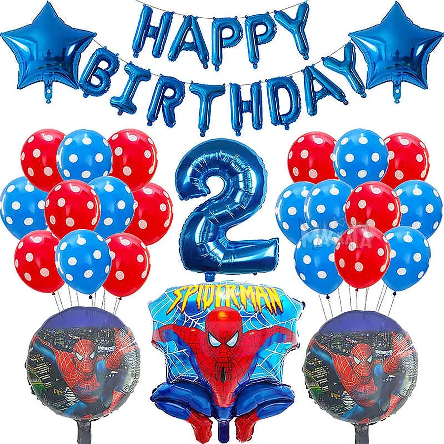 Парти сет от балони Спайдърмен Happy Birthday - 39бр