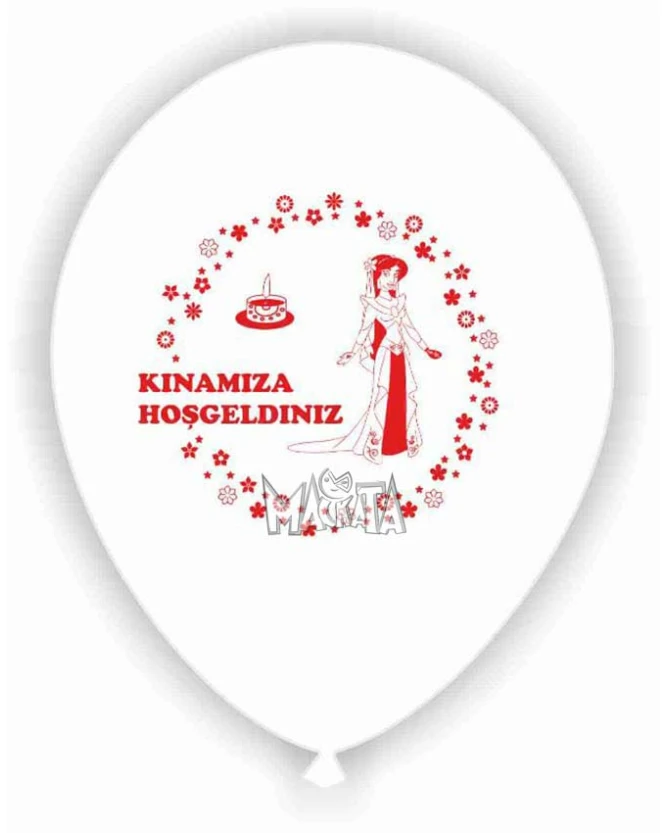 Балони с щампа за Къна Геджеси - Kinamiza Hoşgeldiniz 5бр