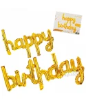 Фолиев балон - Надпис Happy Birthday в цвят злато Фолиев балон - Надпис Happy Birthday в цвят злато