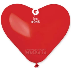 Балони червени сърца 16см - 5бр