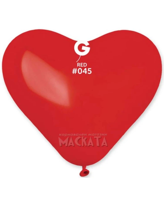 Балони червени сърца 16см - 5бр
