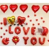 Комплект от 8 червени фолиеви балона под формата на букви I Love You за романтична украса и Свети Валентин