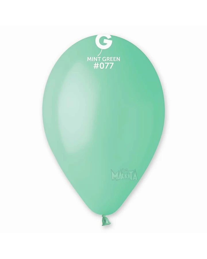Пастелни балони в цвят мента G110 - 5бр