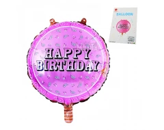Фолиев балон - Happy Birthday Pink