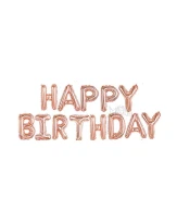 Фолиеви балони - Букви HAPPY BIRTHDAY в цвят розово злато