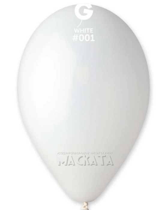 Пастелни балони в бял цвят G110 - 5бр