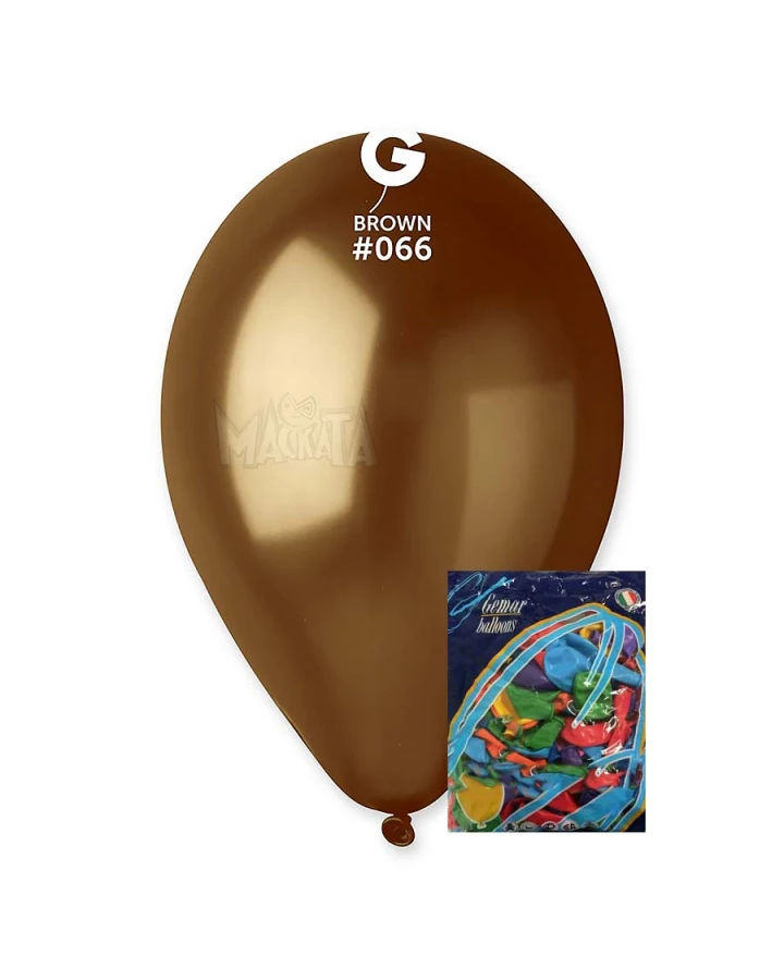 Пакет балони металик в кафяв цвят GM110 100бр