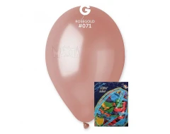 Пакет балони металик в цвят розово злато GM110 100бр