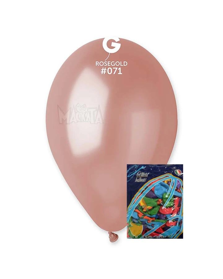 Пакет балони металик в цвят розово злато GM110 100бр