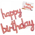Фолиев балон - Надпис Happy Birthday в розов цвят