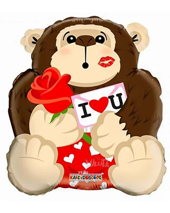Фолиев балон - Горила с послание I Love You