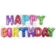 Фолиеви балони - Цветни букви HAPPY BIRTHDAY