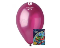 Пакет балони металик в цвят бургунди GM110 100бр
