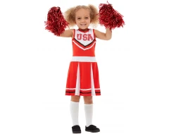 Червен детски костюм на мажоретка