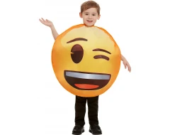 Детски костюм на емоджи - намигване