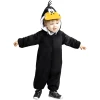 Бебешки костюм на Дафи Дък – плюшен гащеризон с качулка | zabava