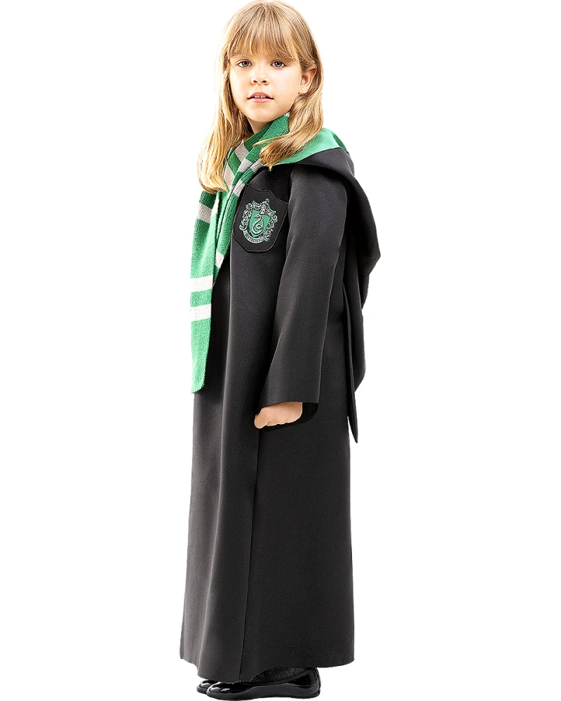 Детски костюм Slytherin Хари Потър - мантия с качулка и емблема